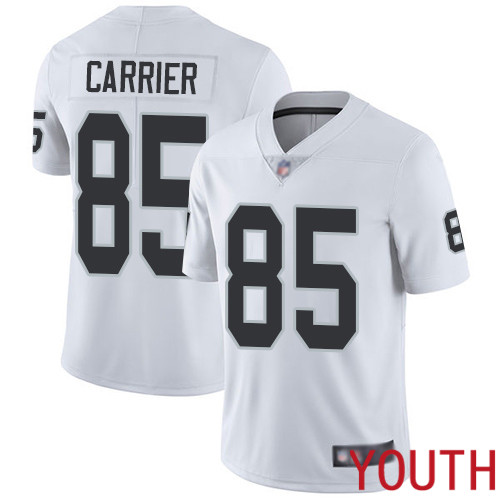 Oakland Raiders Limited White Youth Derek Carrier Road Jersey NFL Football 85 Vapor Untouchable Jersey